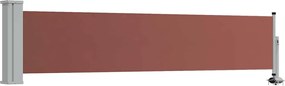 vidaXL Copertină laterală retractabilă de terasă, maro, 60 x 300 cm