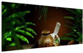 Tablou cu obiectele spa (120x50 cm)