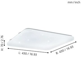 Eglo 97883 - LED Plafonieră FRANIA-S LED/33,5W/230V