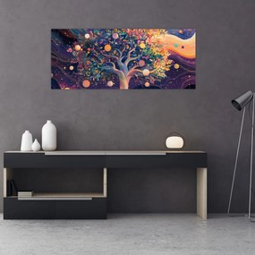 Tablou – Arbore violet plin de energie (120x50 cm)