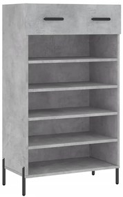 829624 vidaXL Pantofar, gri beton, 60x35x105 cm, lemn compozit
