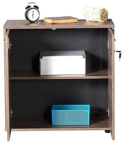 Biblioteca Adore New York,  2 usi cu cheie, 3 rafturi, 76 x 75 x 34 cm
