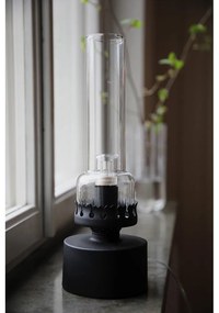 Veioză neagră cu abajur din sticlă (înălțime 31 cm) Kandella – Markslöjd