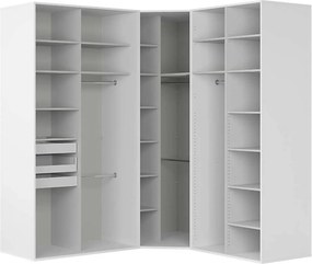 Dressing de colt FLEX, alb, PAL, 223x203x240 cm