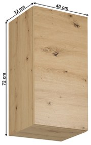 Zondo Dulap superior de bucătărie G40 Langari (stejar artisan) (S). 1016837