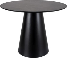 Masa rotunda pentru dining ANGEL 100x100 cm, decor marmura gri