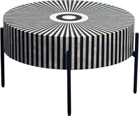 Masuta de cafea cu incrustatii din os HARMONY NATURE 65cm