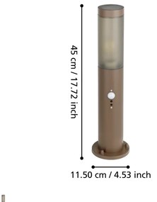 Lampă de exterior cu senzor Eglo 900986 HELSINKI 1xE27/15W/230V 45 cm IP44