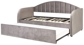 Pat de o persoană 200 x 90 cm Eithan (gri) (cu somieră). 1078828