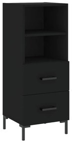 828669 vidaXL Servantă, negru, 34,5x34x90 cm, lemn compozit