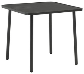 44262 vidaXL Set mobilier de exterior, 5 piese, gri închis, oțel
