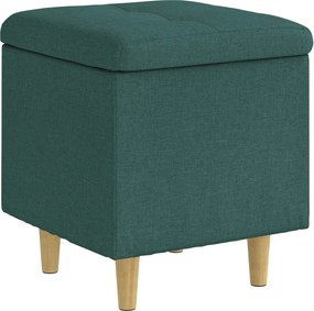 vidaXL Ottomană de depozitare Verde închis 40 x 40 x 45 cm țesătură