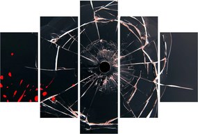 Tablou abstract - sticla spartă (150x105 cm)