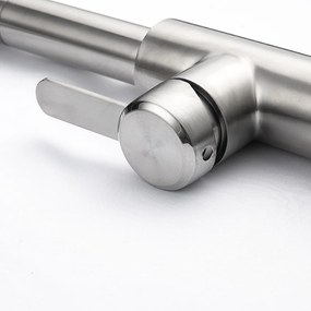 Baterie bucătărie cu duș extractabil - 286 oțel inoxidabil Satinat P14A