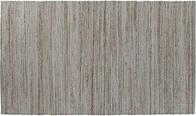 Covor din bumbac și iută țesut manual, antiderapant, bej natural, 160 x 230 cm, 1800 GSM, „Cotton Jute Carpet"