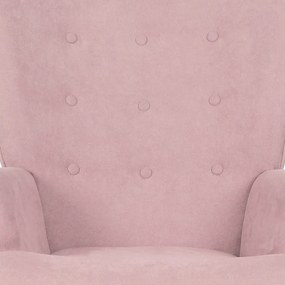 Fotoliu cu taburet PINK2, roz