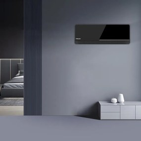 Aparat de aer conditionat inverter Finlux 12TENE87BRIS, 12000 BTU, A+++, 30 m², Wi-Fi, Filtru cu plasma, Suflare 4D, Schimbator de caldura acoperit cu aur, Negru