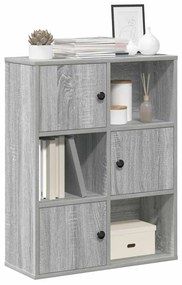 vidaXL Bibliotecă, gri sonoma, 60x24x76,5 cm, lemn prelucrat
