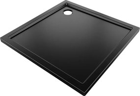 Mexen Flow cadă de duș pătrată slim 80 x 80 cm, negru mat - 46S708080