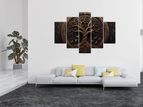 Tablou – Arborele vieții din lemn (150x105 cm)