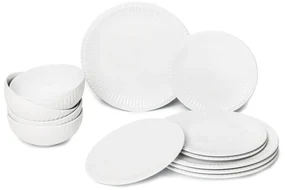 Set 12 vase de porțelan Bonami Essentials Purita, alb