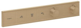 Baterie cada-dus incastrata Hansgrohe RainSelect termostatata bronz periat 3 functii
