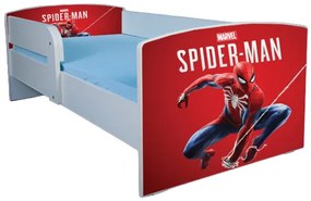Pat baieti 2-6 ani cu Spiderman 2 si saltea 130x60 cm, fara sertar ptv3374