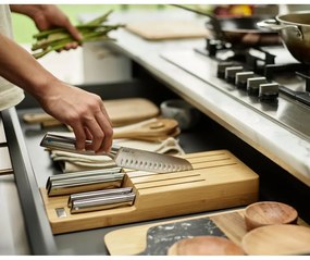 Set de cuțite cu suport din oțel inoxidabil 5 buc. Elevate Bamboo – Joseph Joseph