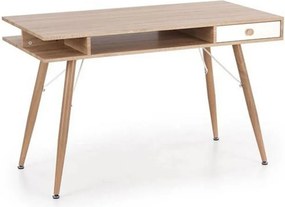 Birou B34, stejar sonoma/alb, 120x60x75 cm