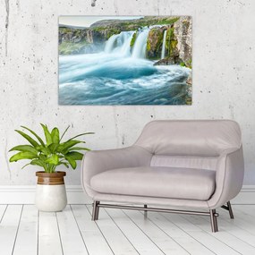 Tablou - Stânci și cascade (90x60 cm)