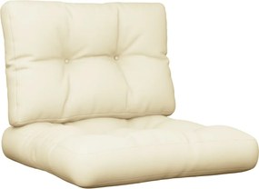 vidaXL Perne de paleți, 2 buc., crem, material textil