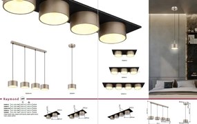 Lustra cu 4 Pendule LED sampanie negru RAYMOND