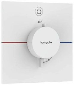 Baterie dus termostatata incastrata alb mat Hansgrohe ShowerSelect Comfort E 1 functie