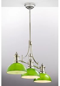 Jupiter 2072 - Lustră pe tijă PLATINO 3xE27/15W/230V verde/crom lucios