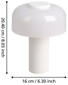 Lampă LED dimabilă de exterior Eglo 900982 PONENTE 2,25W/5V 2600mAh IP44 alb
