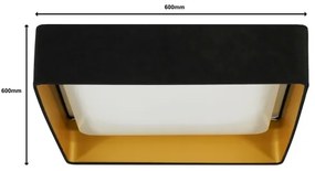 Brilagi-LED Corp de iluminat dimabil VELVET SQUARE LED/36W/230V Wi‑Fi Tuya + telecomandă, negru