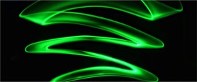 Tablou - valuri neon (120x50 cm)