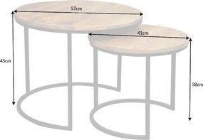 Set de 2 masute design industrial, Elements A-39656 VC