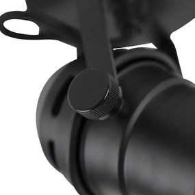 Spotlight industrial negru rotativ și înclinabil fără abajur - Movie