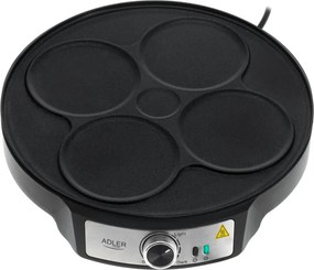 Aparat pentru clătite Adler AD 3093, 1600W, 30 cm, Ustensile incluse, Negru/Inox