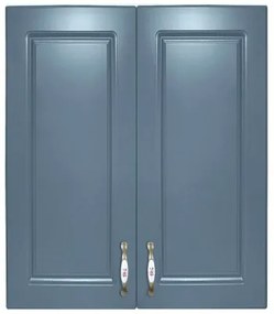 Corp superior 60. cu 2 usi Zebra MDF albastru drept
