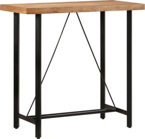 vidaXL Masă de bar, 110x55x107 cm, lemn masiv acacia și fier