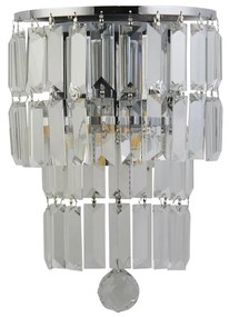 Aplica de perete baie cu protectie IP44 Empire 2LT, crom