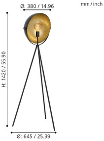 Eglo 98458 - Lampadar DARNIUS 1xE27/40W/230V