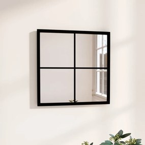 Oglinda de perete, negru, 40x40 cm, metal 1, 40 x 40 cm