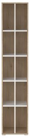 Bibliotecă albă/cu aspect de lemn de stejar 41x205 cm Sign – Tvilum