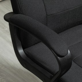 Vinsetto Scaun de Birou Ergonomic, Basculant și Captusit cu Înălțime Reglabilă, 62x76x110-119 cm, Negru | Aosom Romania