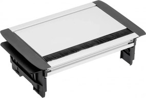 Priză încorporabilă în blat GTV, 3 prize Schuko, 2 x USB A, aluminiu, 291 x 158 mm Aluminiu, Aluminiu, L:291 mm; l:158 mm; H:80 mm