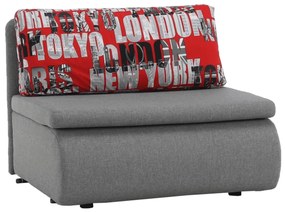 Fotoliu extensibil, gri/model, KENY NEW