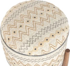 Taburet din lemn de mango cu broderie manuala " Brodery "